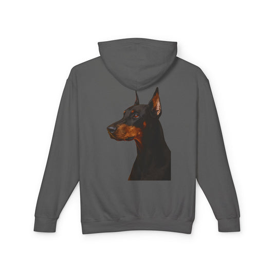 Doberman Head Unisex Lightweight Hoodie
