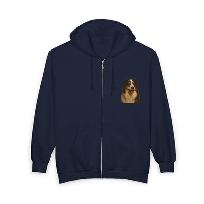Aussie Head Unisex Full Zip Hoodie