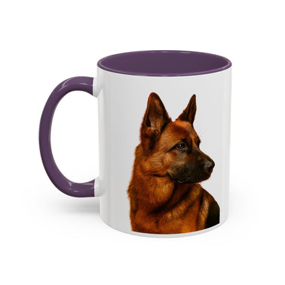 German Shepherd Head 2-Tone Coffee Mug