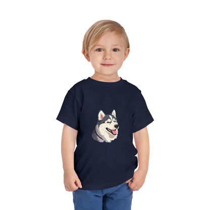 Malamute Head Toddler Unisex Short Sleeve Crewneck Tee