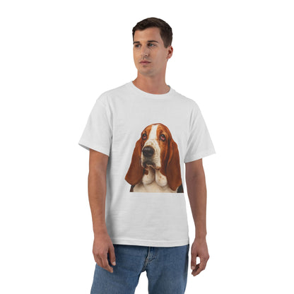 Basset Head Men's Short-Sleeve Crewneck Tee