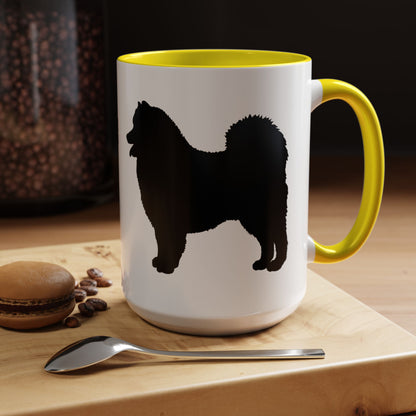 Samoyed Silhouette 2-Tone Coffee Mug
