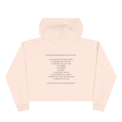 Password Women's Crop Hoodie