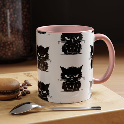 Angry Cat 2-Tone Coffee Mug