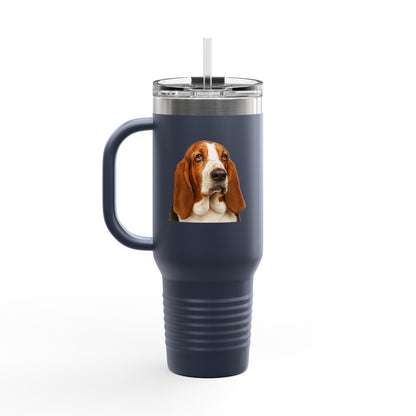 Basset Head Insulated Travel Mug