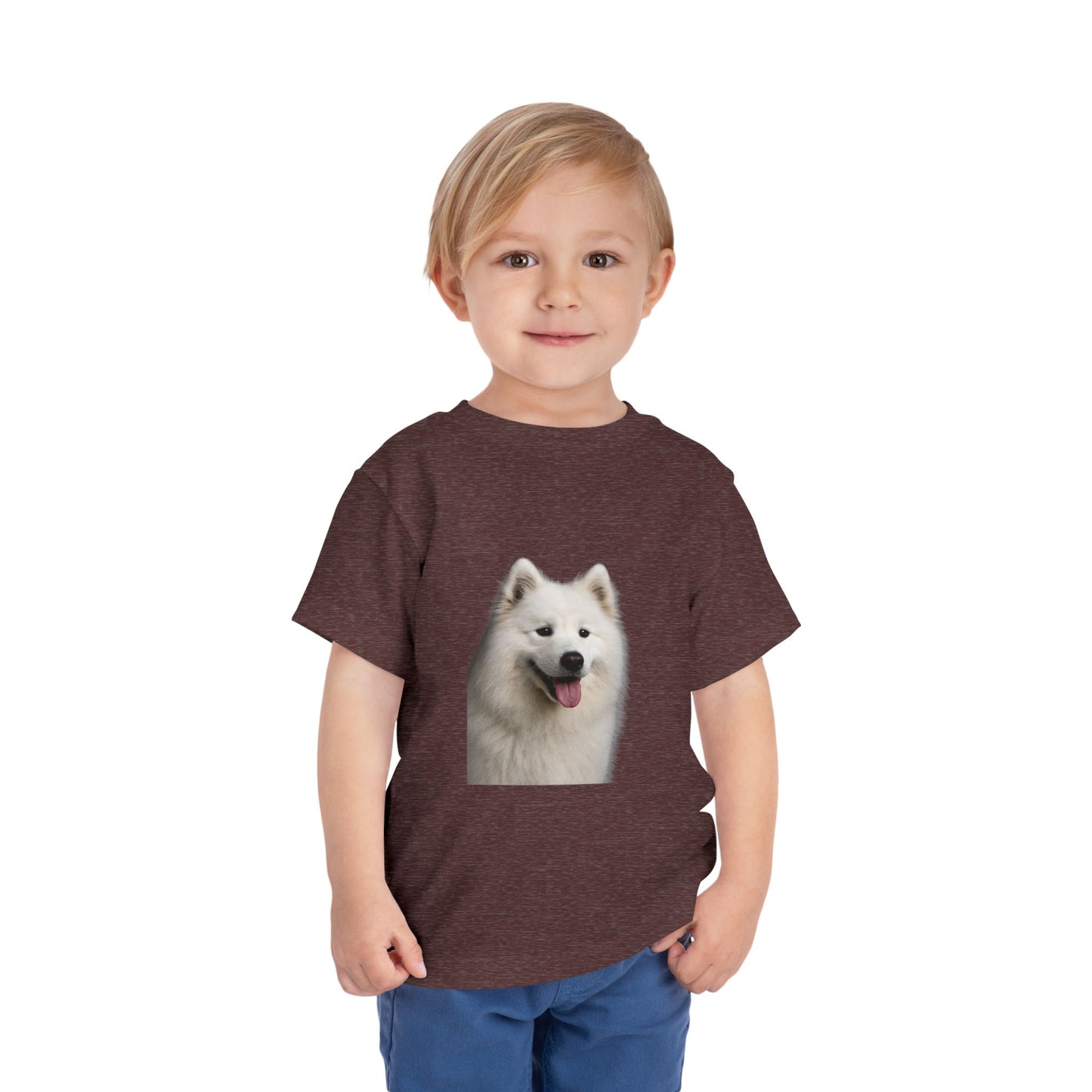 Samoyed Head Toddler Unisex Short Sleeve Crewneck Tee