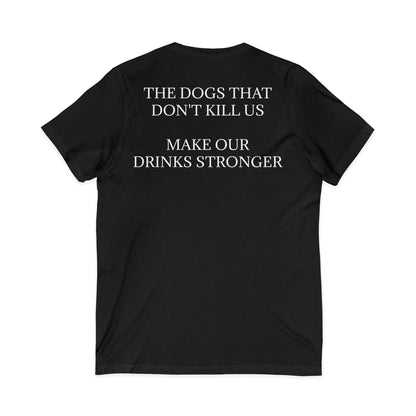 Drinks Stronger Unisex Short Sleeve V-Neck Tee