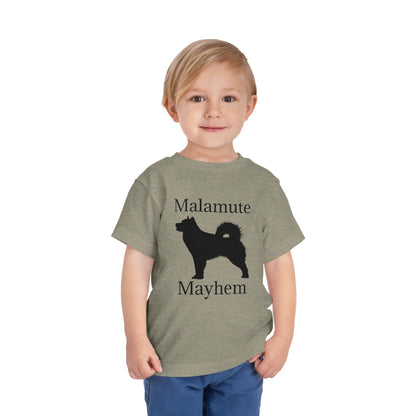 Malamute Mayhem Toddler Unisex Short Sleeve Crewneck Tee