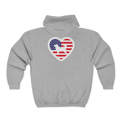 Malamute Flag Unisex Full Zip Hoodie