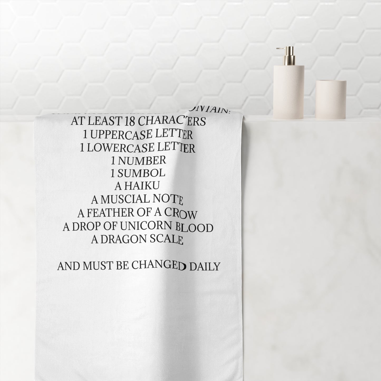 Password Mink-Cotton  Beach Towel