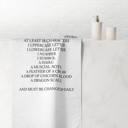 Password Mink-Cotton  Beach Towel