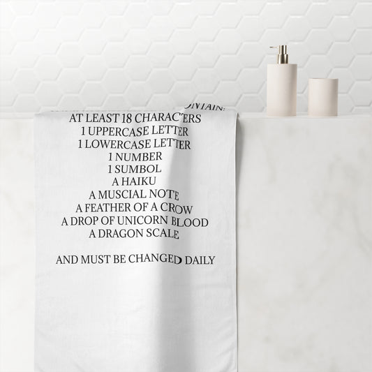 Password Mink-Cotton  Beach Towel