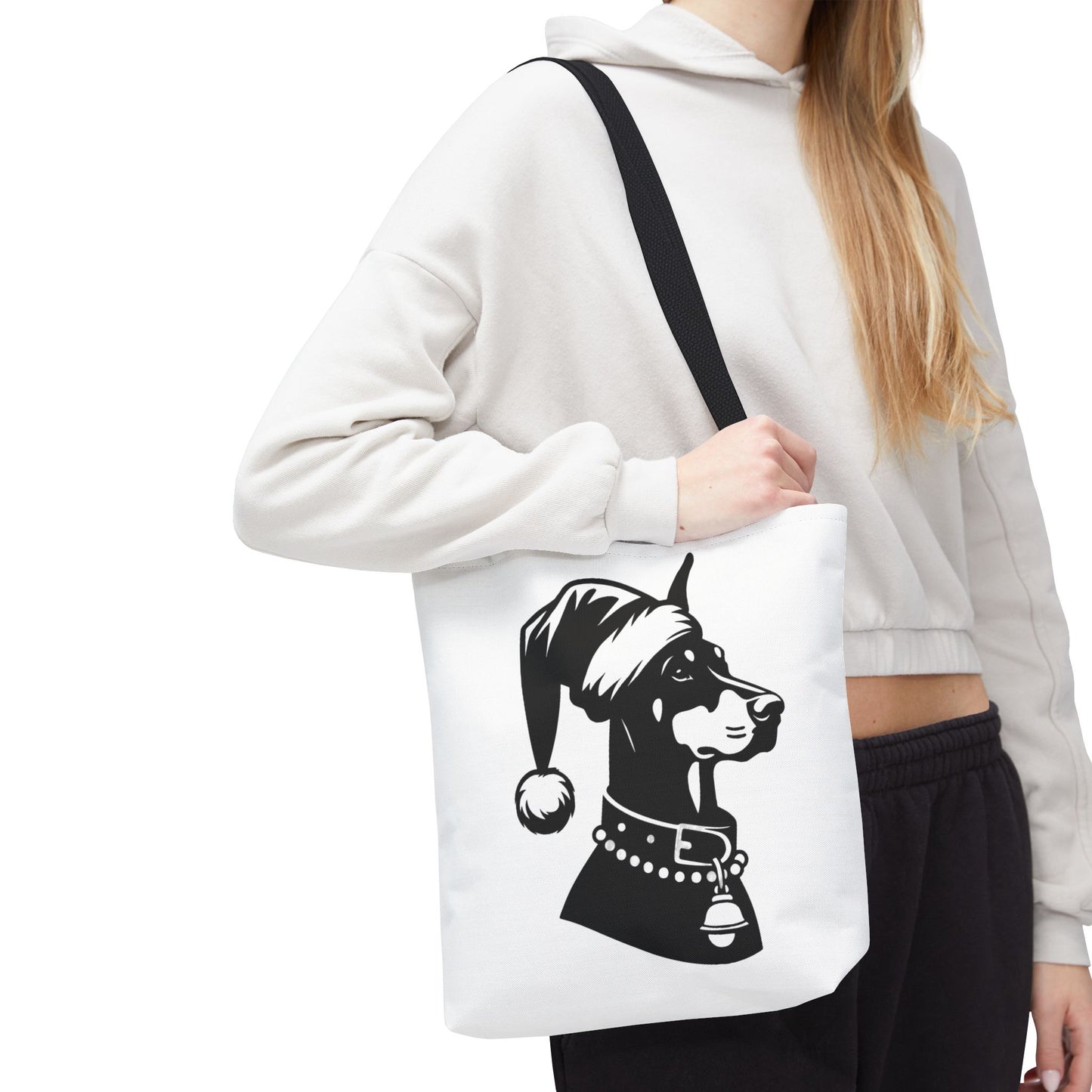 Santa Paws Doberman Tote Bag