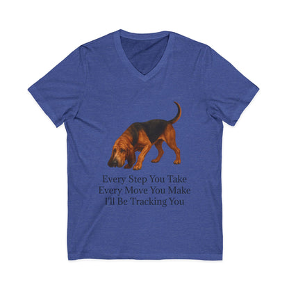 Tracking You Unisex Short Sleeve V-Neck Tee