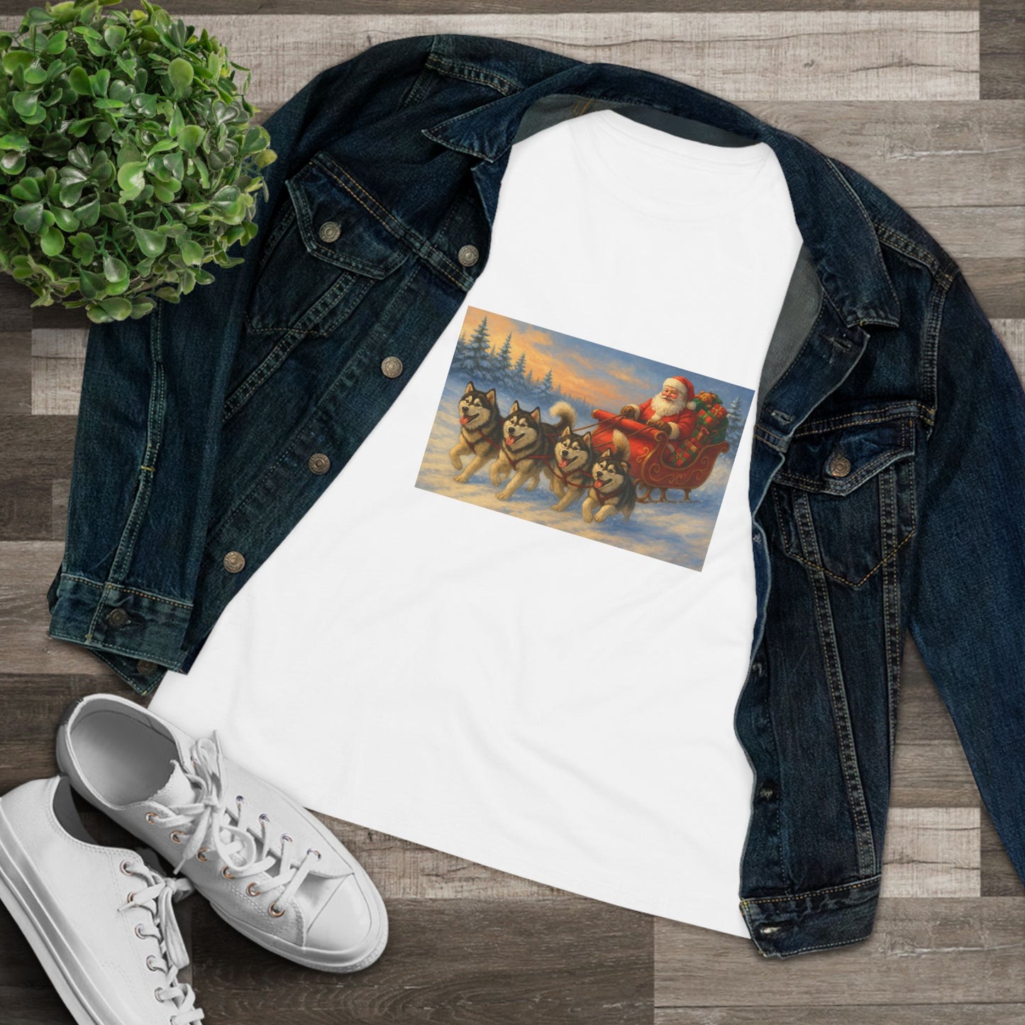 Dashing Through The Snow Women's Short Sleeve Crewneck Tee