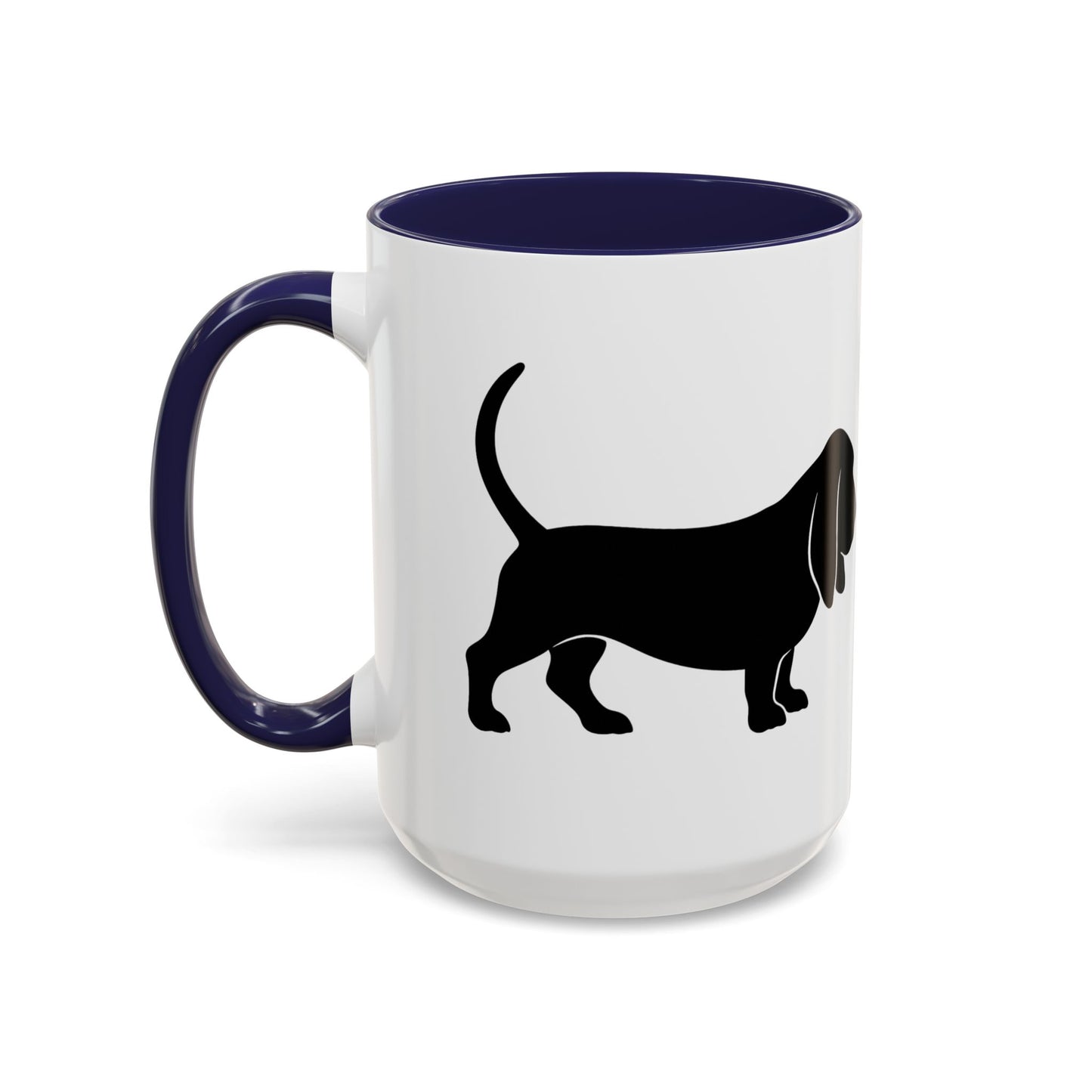 Basset Silhouette 2-Tone Coffee Mug
