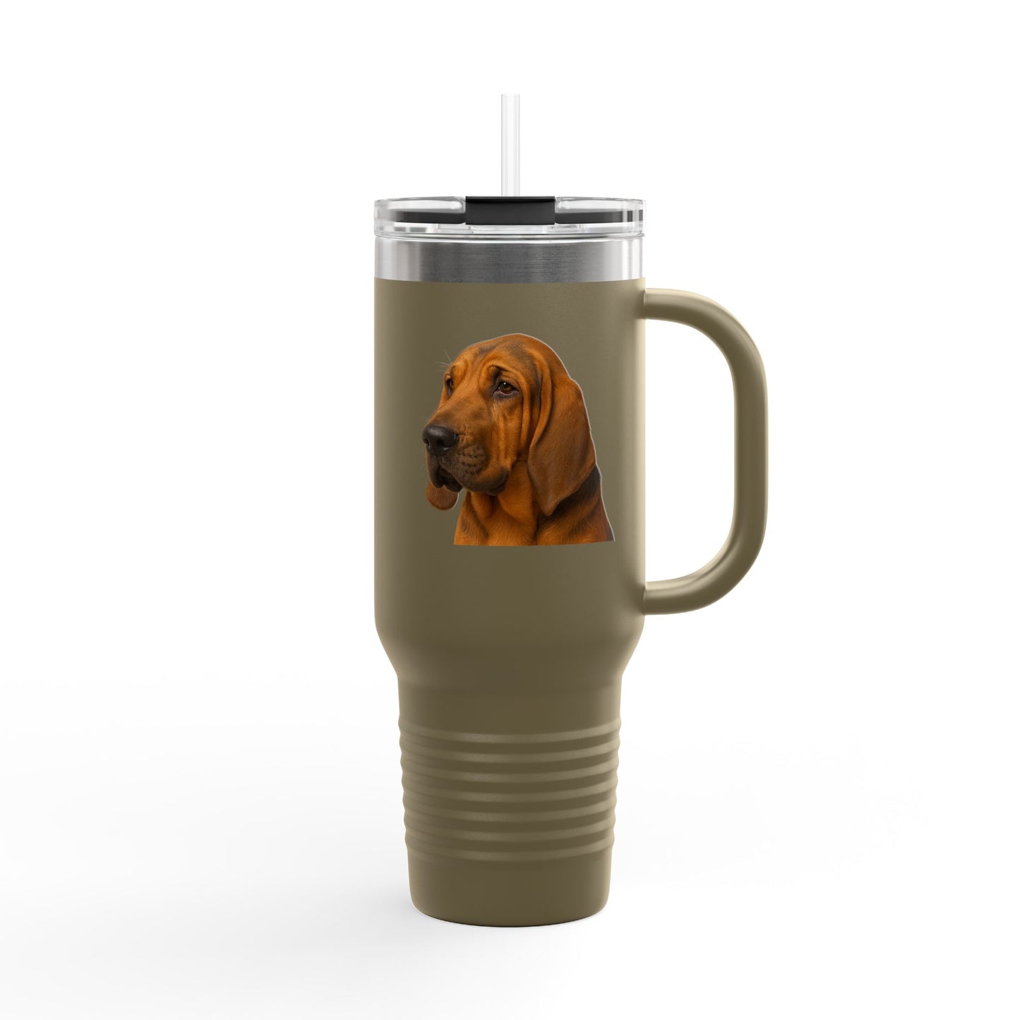 Bloodhound Head Insulated Travel Mug