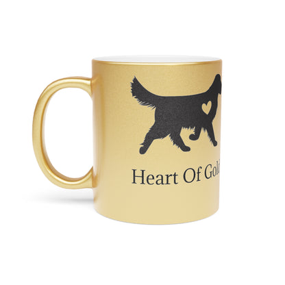 Heart Of Gold Metallic Coffee Mug