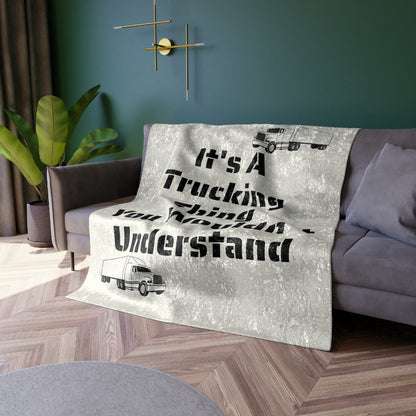 Trucking Thing Crushed Velvet Blanket
