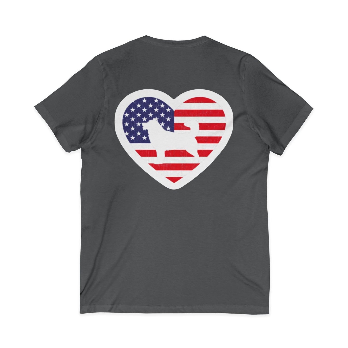 Malamute Flag Unisex Short Sleeve V-Neck Tee