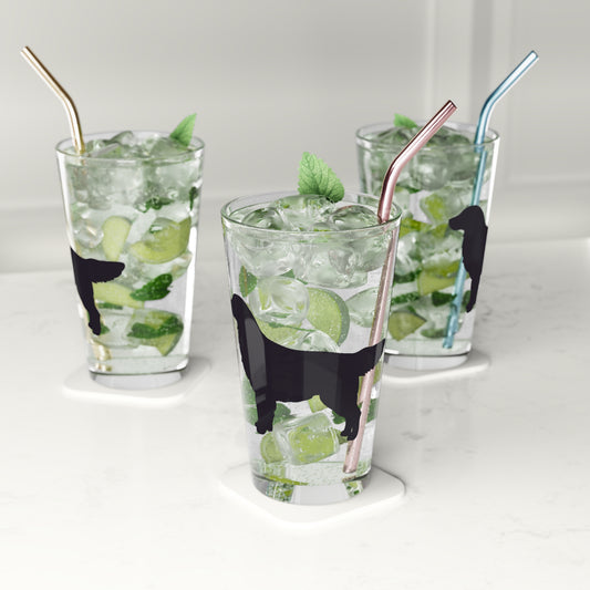 Golden Silhouette Drinking Glass