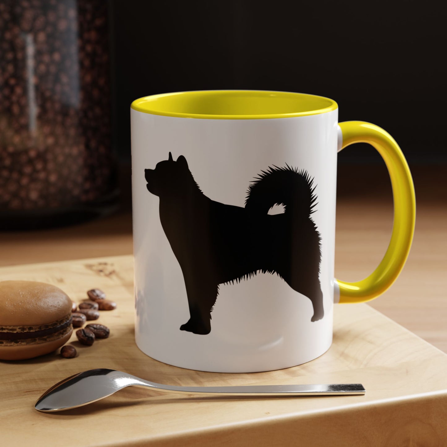 Malamute Silhouette 2-Tone Coffee Mug