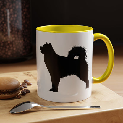 Malamute Silhouette 2-Tone Coffee Mug