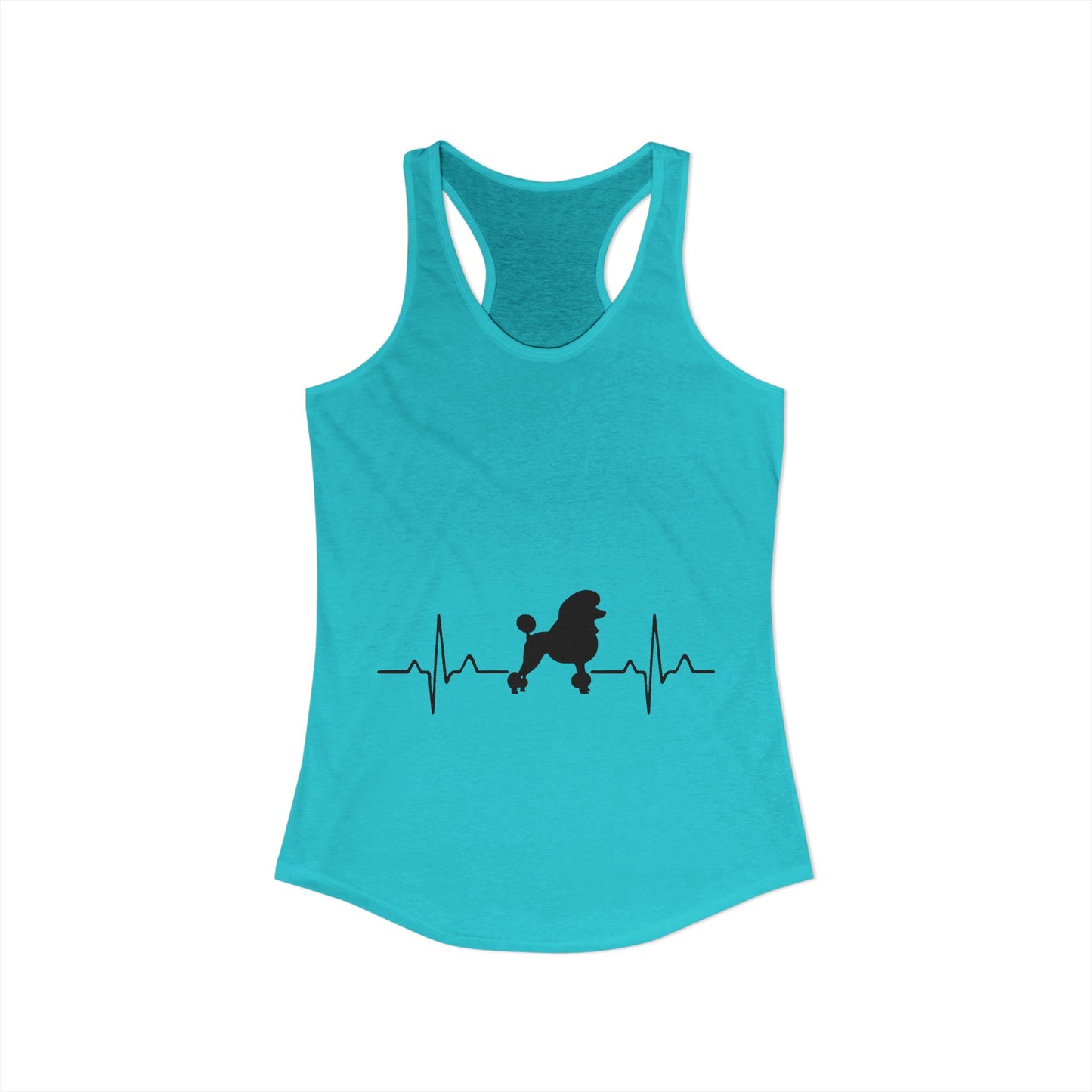 My Heart Beats For Poodles Women's Racerback Tank