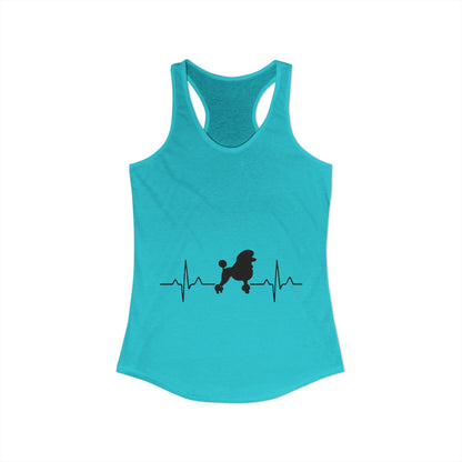 My Heart Beats For Poodles Women's Racerback Tank