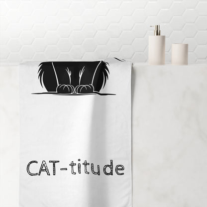 CAT-titude Mink-Cotton  Beach Towel