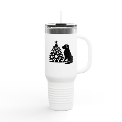 Golden Christmas Tree Insulated Travel Mug