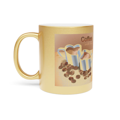 Coffee With Love Metallic Coffee Mug