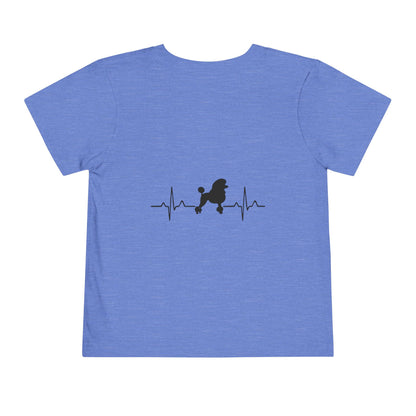 My Heart Beats For Poodles Toddler Unisex Short Sleeve Crewneck Tee