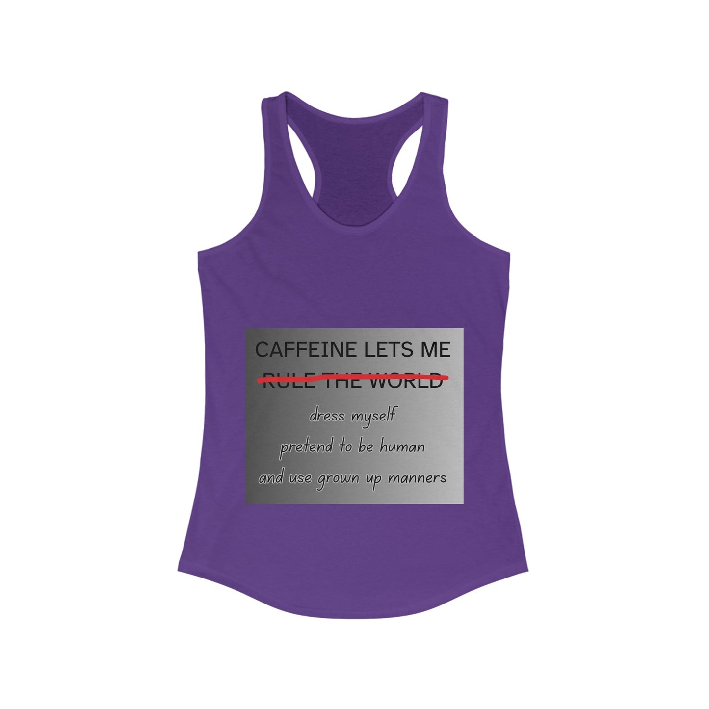Caffeine Lets Me Women's Racerback Tank