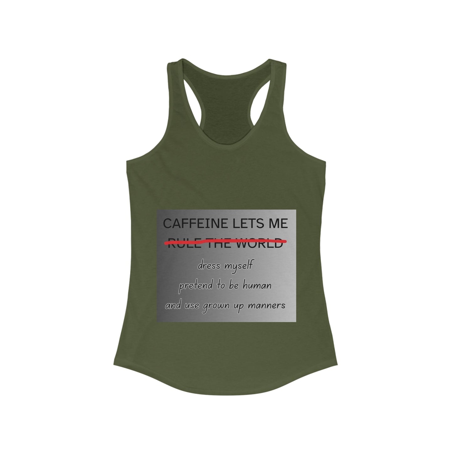 Caffeine Lets Me Women's Racerback Tank