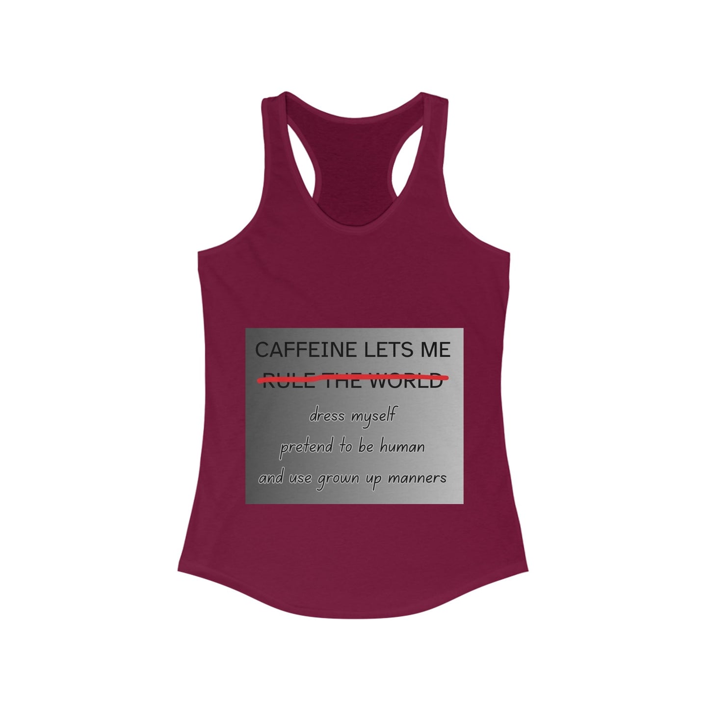 Caffeine Lets Me Women's Racerback Tank
