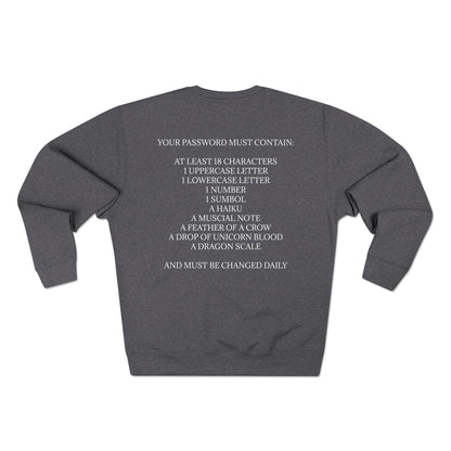 Password Unisex Crewneck Sweatshirt