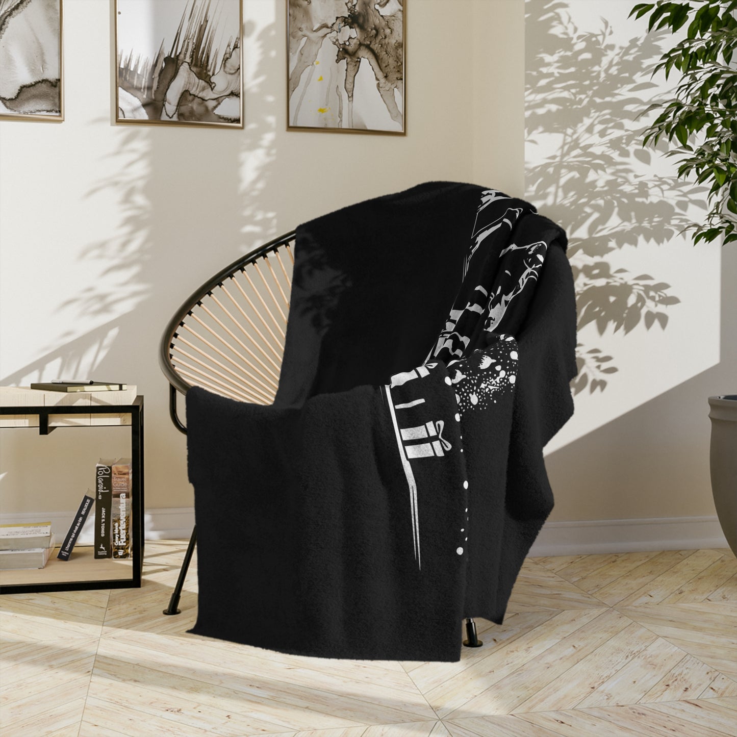 Doberman Christmas Tree Velveteen Microfiber Blanket