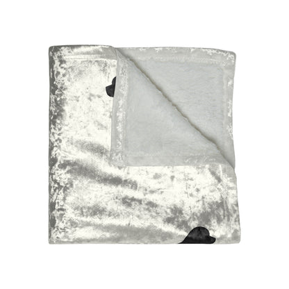 Newfie Silhouette Crushed Velvet Blanket