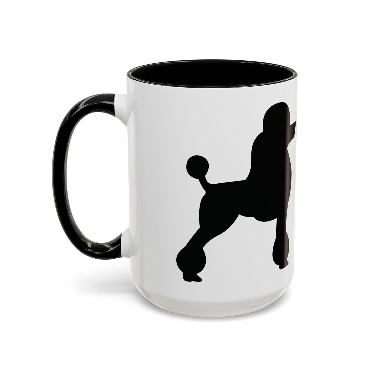 Poodle Silhouette 2-Tone Coffee Mug
