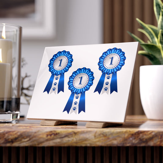 Show Ribbon Ceramic Photo Tile
