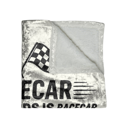 Racecar Backwards Crushed Velvet Blanket