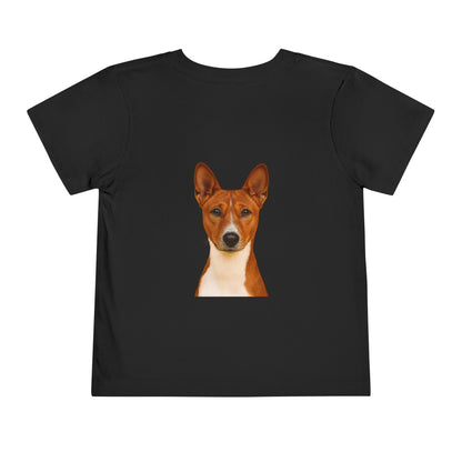 Basenji Head Toddler Unisex Short Sleeve Crewneck Tee