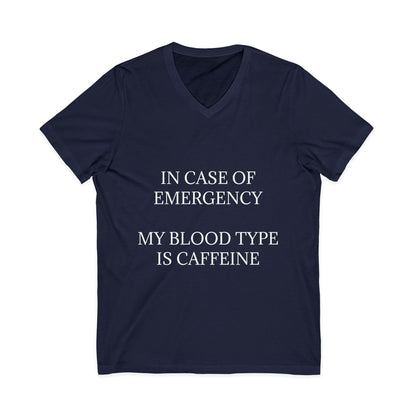 Blood Type Unisex Short Sleeve V-Neck Tee