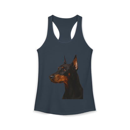 Doberman Head Women's Racerback Tank