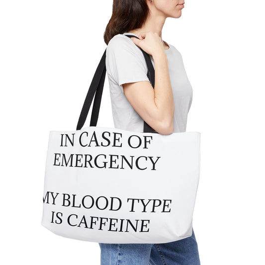 Blood Type Weekender Tote Bag