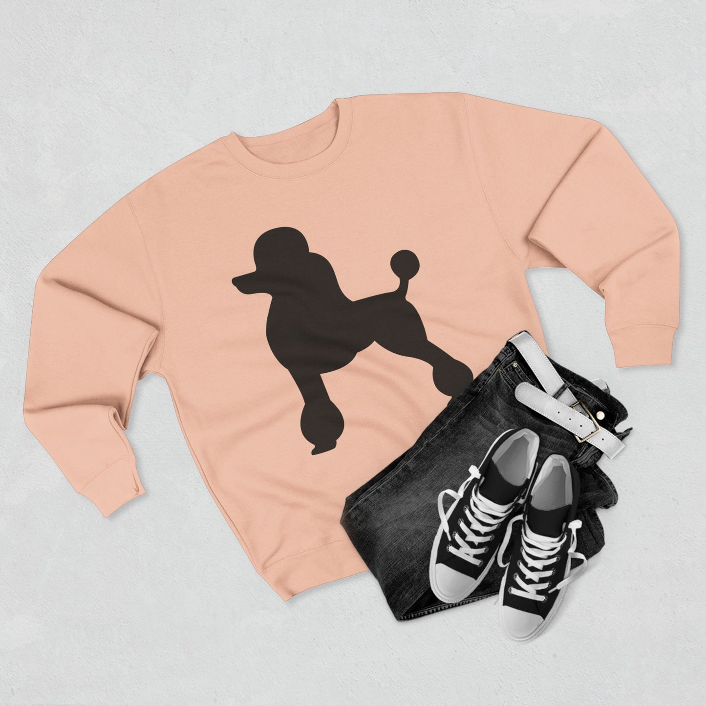 Poodle Silhouette Unisex Crewneck Sweatshirt