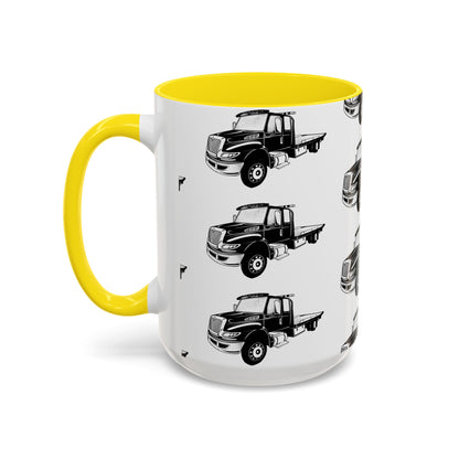 Flatbed Tow Truck 2-Tone Coffee Mug