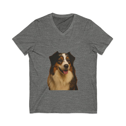 Aussie Head Unisex Short Sleeve V-Neck Tee