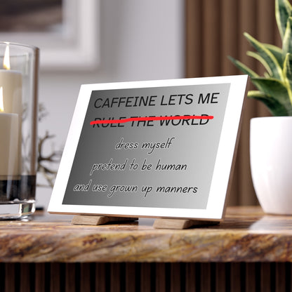 Caffeine Lets Me Ceramic Photo Tile